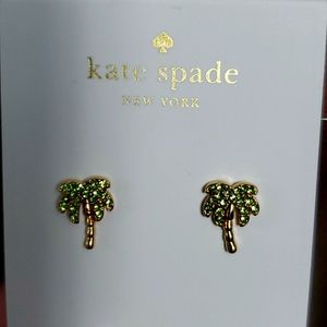 Kate Spade palm tree stud earrings